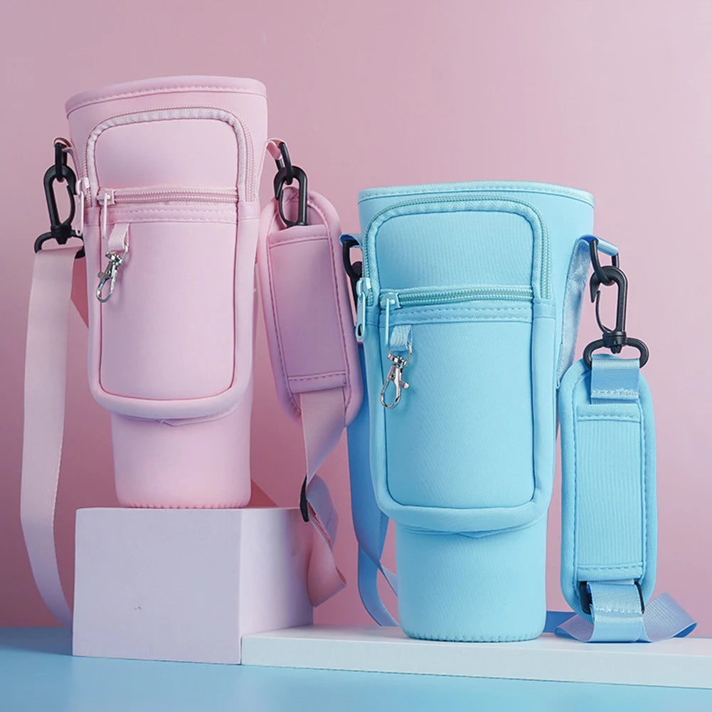 40OZ Water Bottle Holder with Strap for stanley Cup Asessories Cup Sleeve Tumbler Holder Strap Water Bottle Pouch Carrier Bag