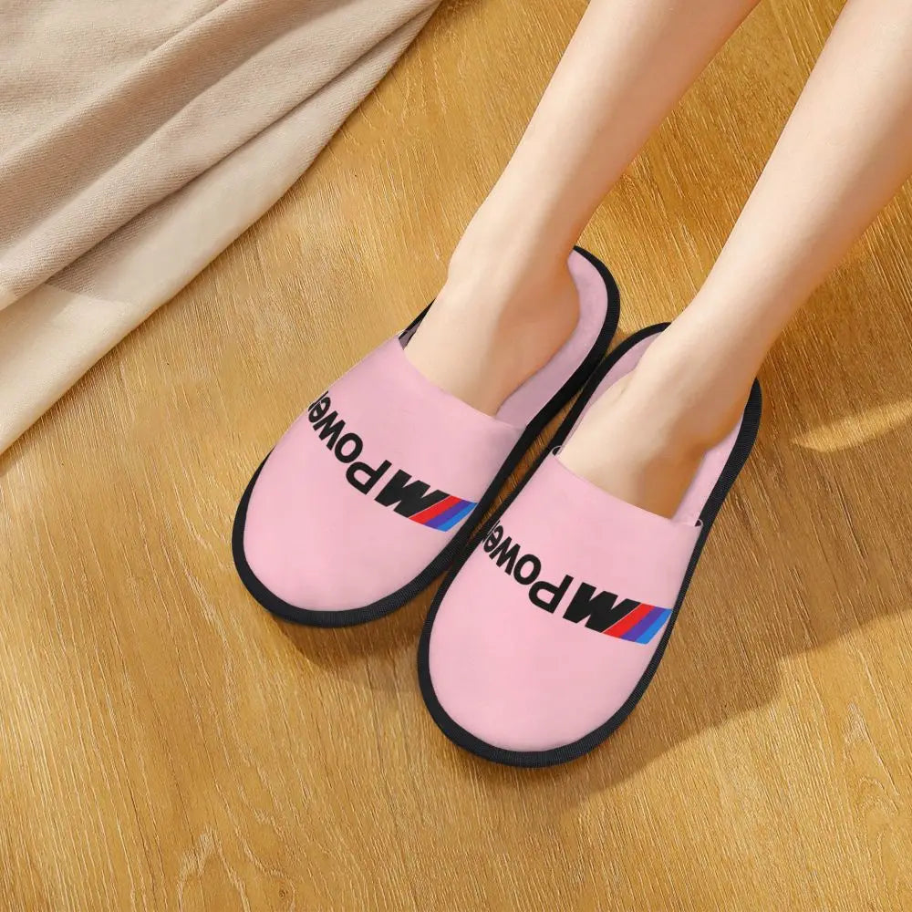 Custom M Performance Poweres Soft Memory Foam House Slippers Women Sport Car Cozy Warm Anti-Skid Slipper