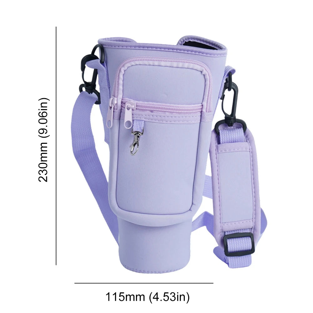 40OZ Water Bottle Holder with Strap for stanley Cup Asessories Cup Sleeve Tumbler Holder Strap Water Bottle Pouch Carrier Bag