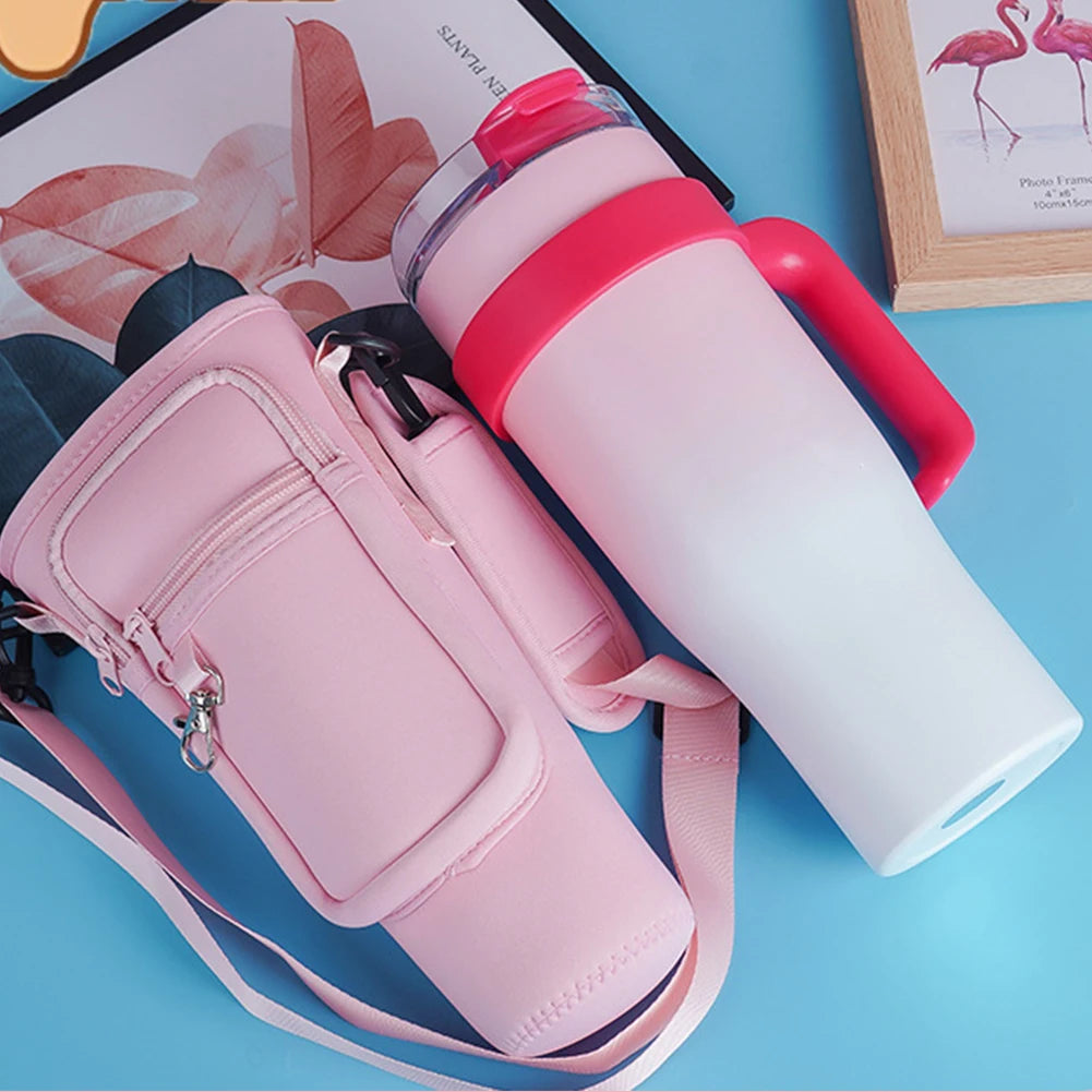 40OZ Water Bottle Holder with Strap for stanley Cup Asessories Cup Sleeve Tumbler Holder Strap Water Bottle Pouch Carrier Bag