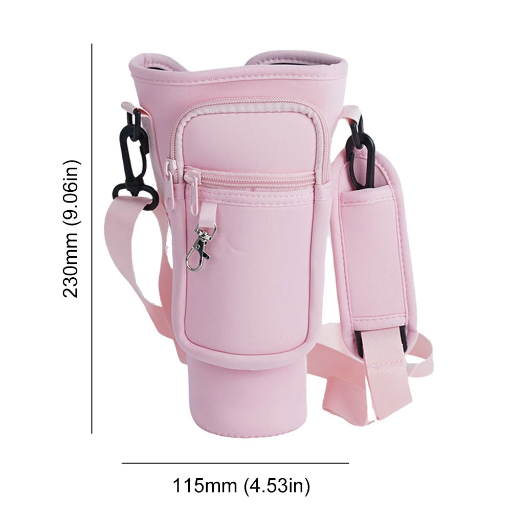 40OZ Water Bottle Holder with Strap for stanley Cup Asessories Cup Sleeve Tumbler Holder Strap Water Bottle Pouch Carrier Bag