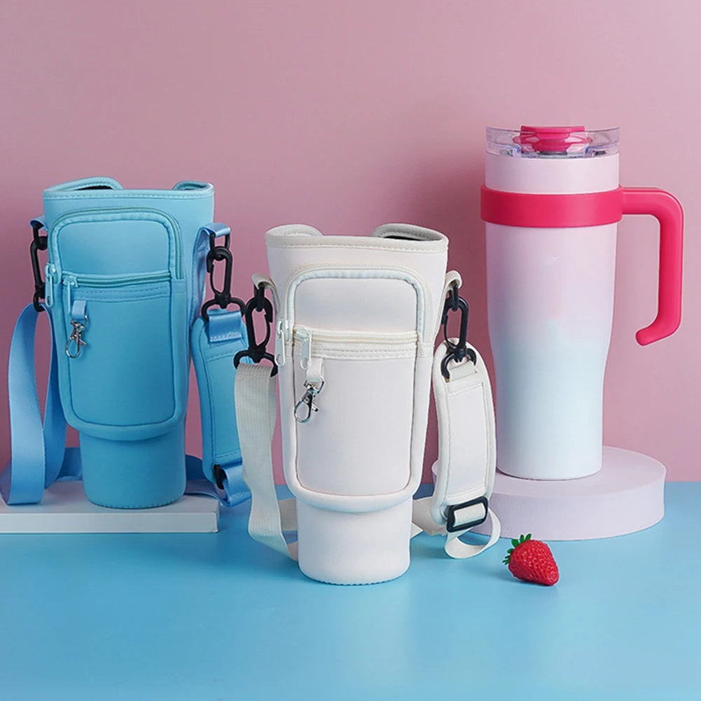 40OZ Water Bottle Holder with Strap for stanley Cup Asessories Cup Sleeve Tumbler Holder Strap Water Bottle Pouch Carrier Bag