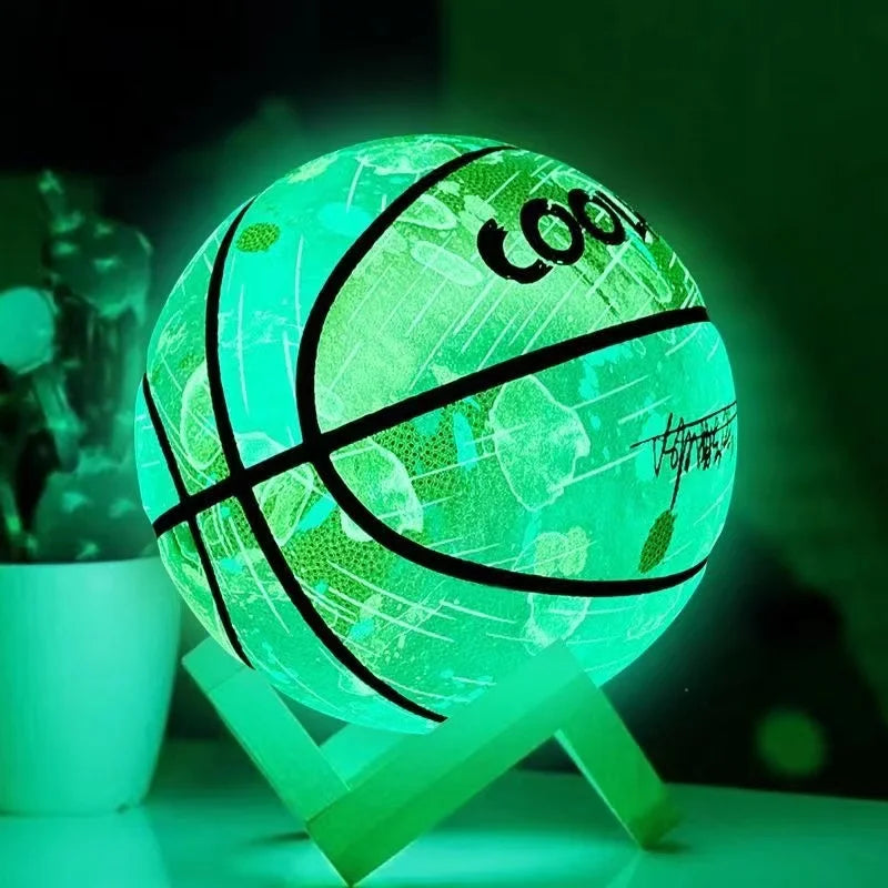 Size 5 Size 6 Size 7 Glow In Night Glow Basketball Children Adult Student PU Soft Leather Outdoor Wear-resistant And Anti-skid