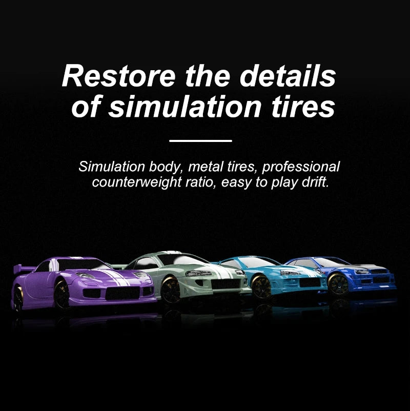 Turbo Racing 1:76 C65 C64 C63 C61 C62 C72 C73 C74 C75 RTR Flat Running Toys on Road RC Drift Car W/ Gyro Radio For Kids Adults