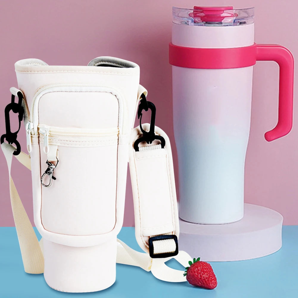 40OZ Water Bottle Holder with Strap for stanley Cup Asessories Cup Sleeve Tumbler Holder Strap Water Bottle Pouch Carrier Bag