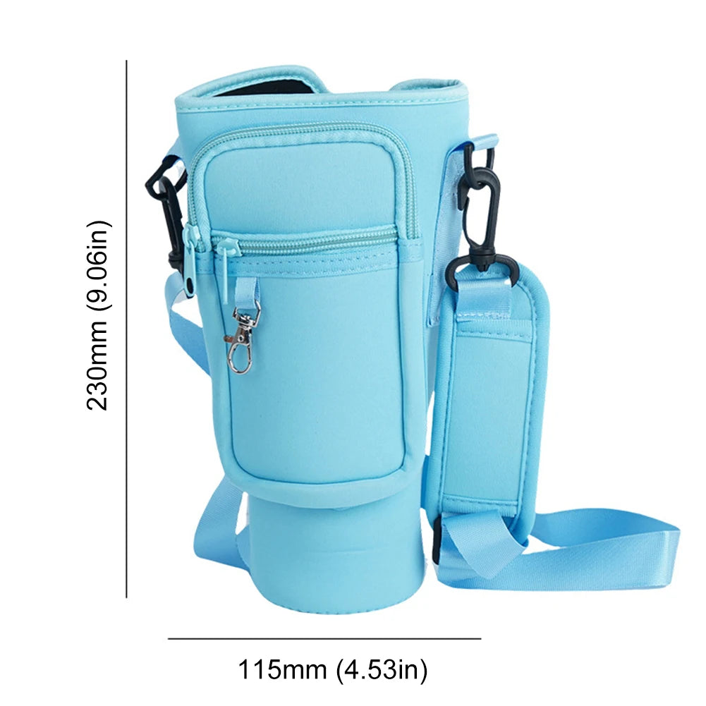 40OZ Water Bottle Holder with Strap for stanley Cup Asessories Cup Sleeve Tumbler Holder Strap Water Bottle Pouch Carrier Bag
