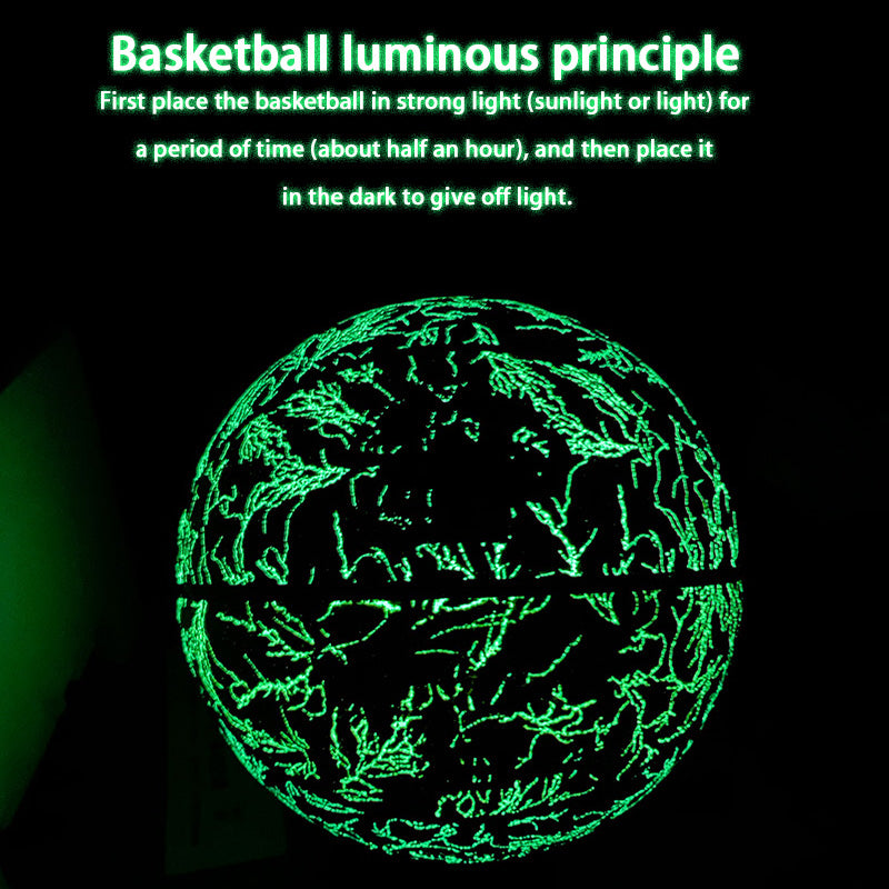 Holographic Reflective Basketball Size 5/7 for Youth Adults Glowing Luminous Basketball Outdoor Indoor Rubber Balls High Quality