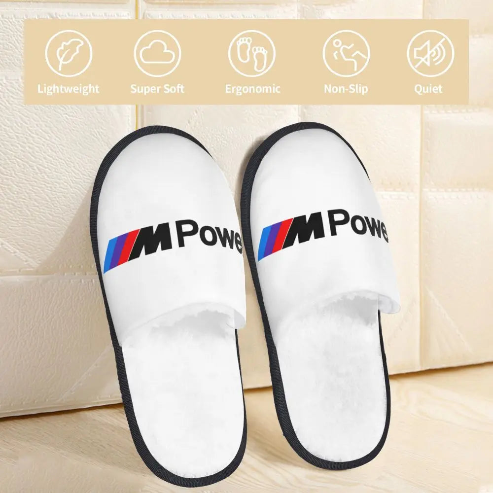 Custom M Performance Poweres Soft Memory Foam House Slippers Women Sport Car Cozy Warm Anti-Skid Slipper