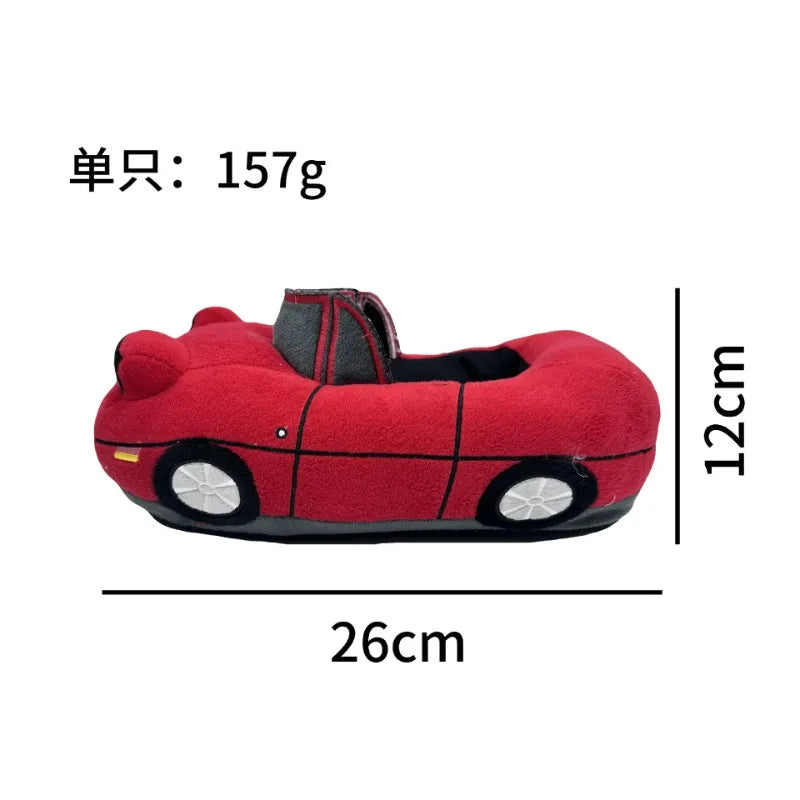 One Mazda Plush Sports Car Slippers for Woman, Red Car Slippers, Cute Slippers, Home Furnishings, Holiday Gift, High Quality