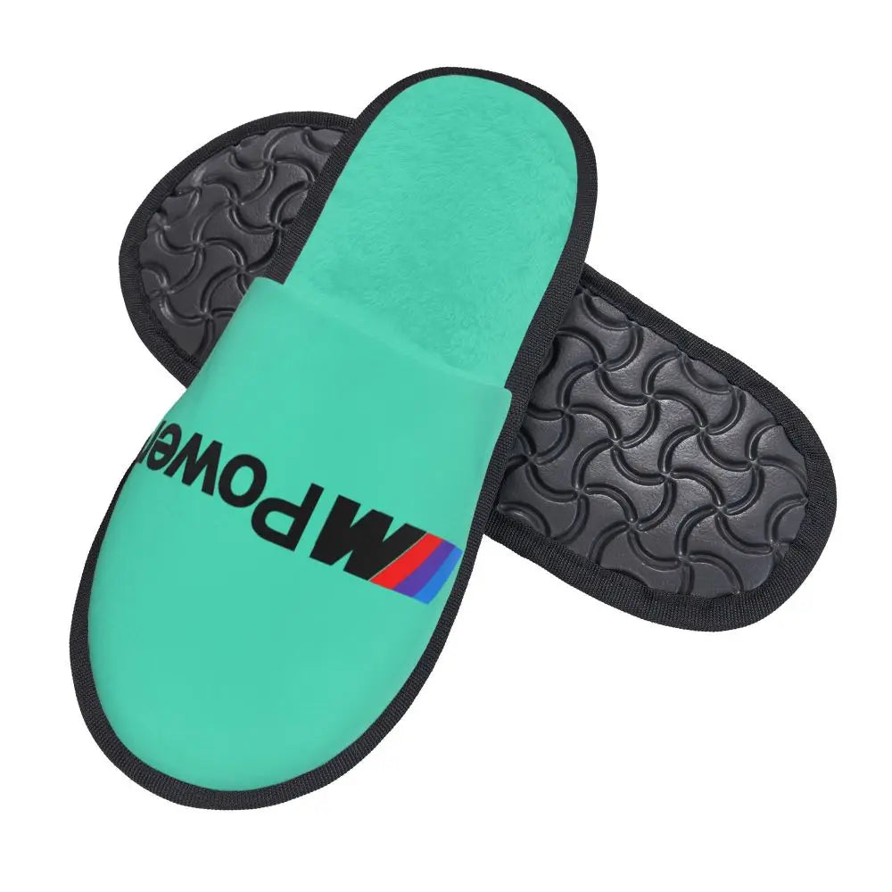 Custom M Performance Poweres Soft Memory Foam House Slippers Women Sport Car Cozy Warm Anti-Skid Slipper