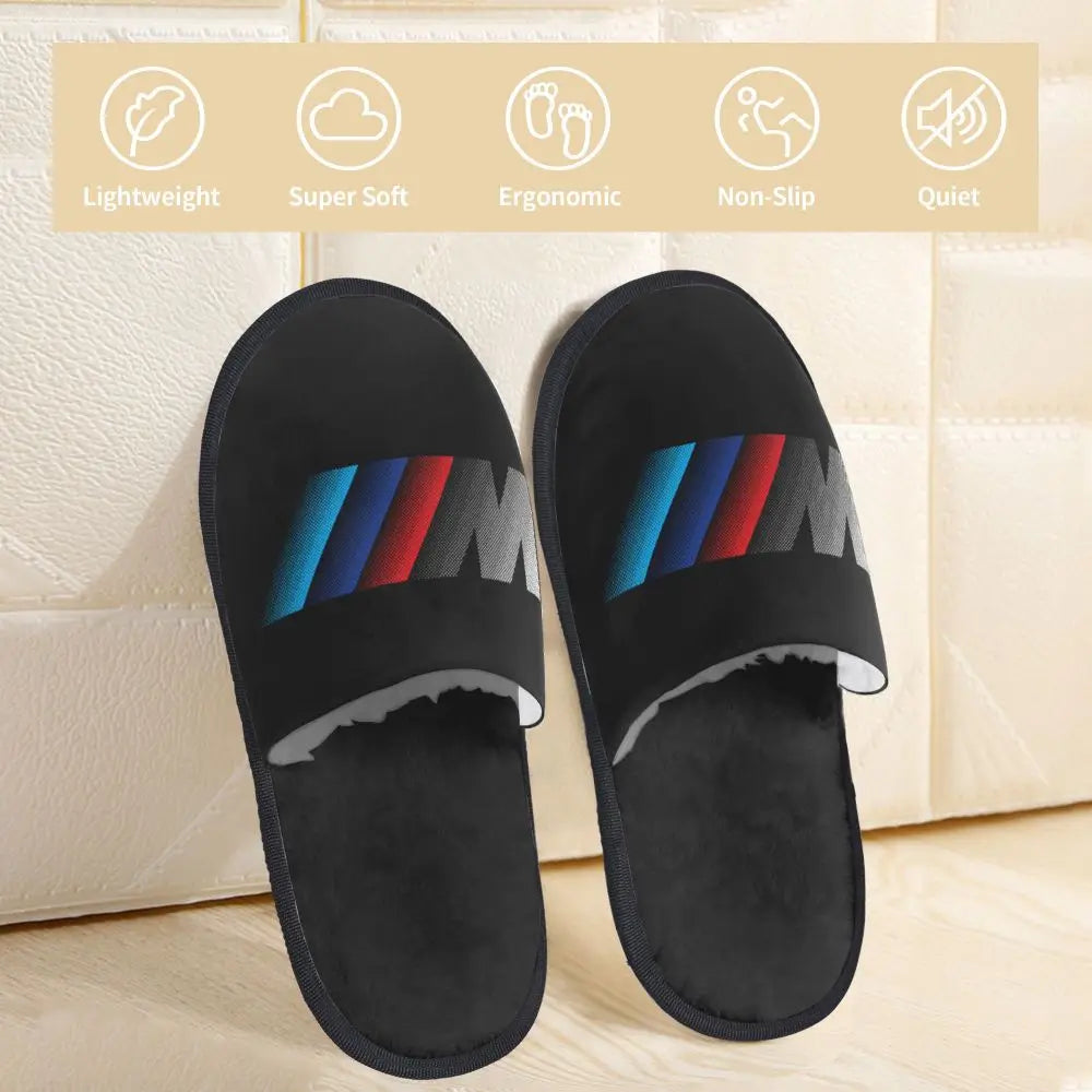 Custom M Performance Poweres Soft Memory Foam House Slippers Women Sport Car Cozy Warm Anti-Skid Slipper