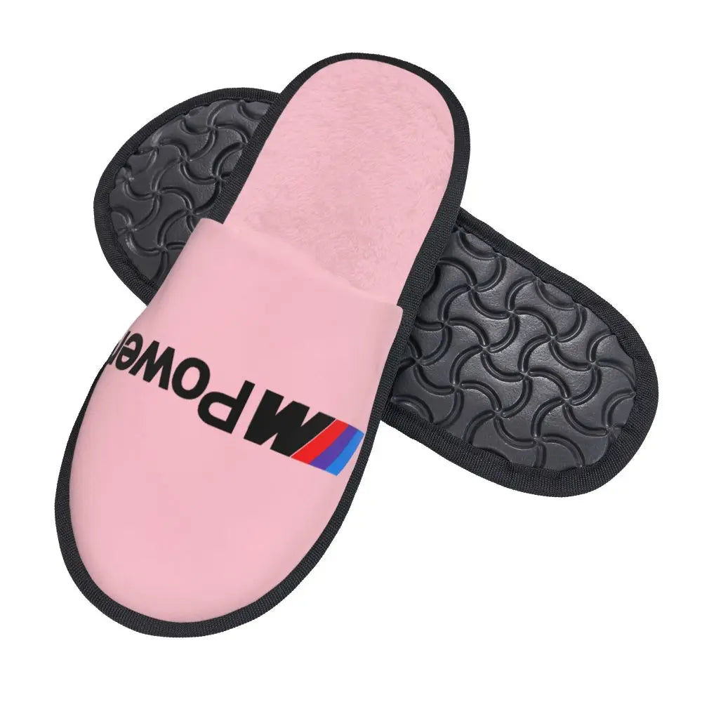 Custom M Performance Poweres Soft Memory Foam House Slippers Women Sport Car Cozy Warm Anti-Skid Slipper