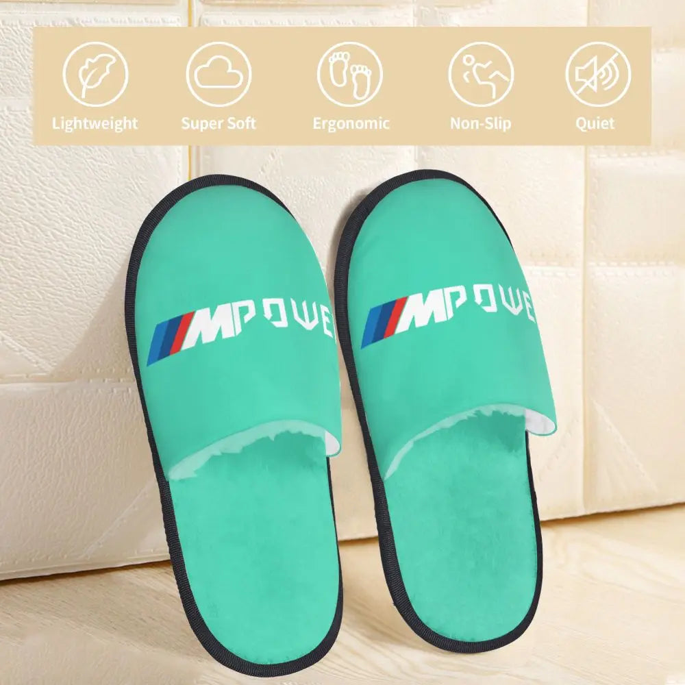 Custom M Performance Poweres Soft Memory Foam House Slippers Women Sport Car Cozy Warm Anti-Skid Slipper