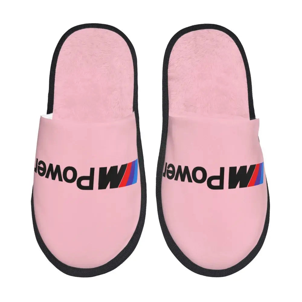 Custom M Performance Poweres Soft Memory Foam House Slippers Women Sport Car Cozy Warm Anti-Skid Slipper