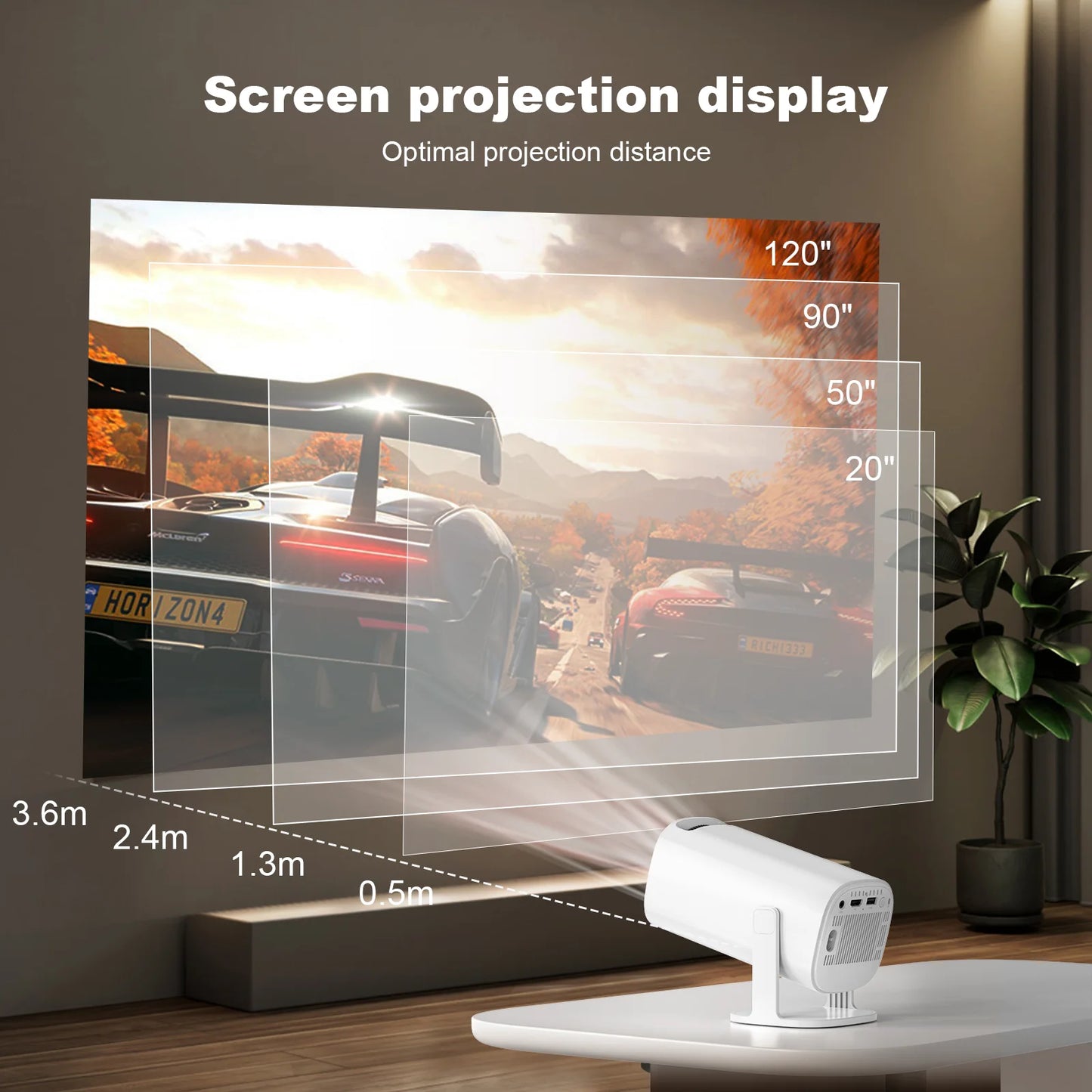 Android 11 Projector with WiFi 6 and Bluetooth Smart Mini Portable Projector 2.4g 5.8g Pocket Outdoor