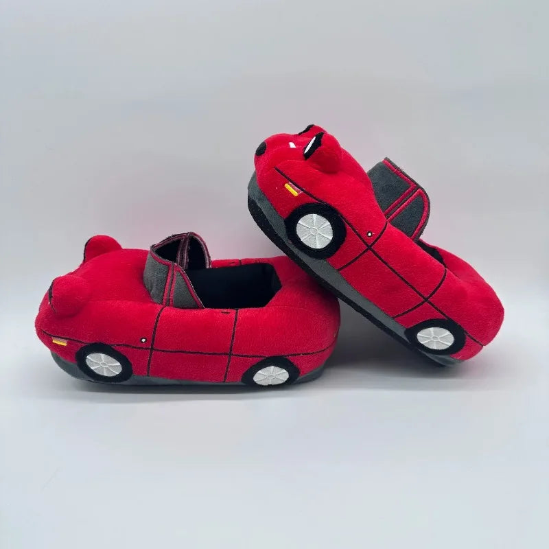 One Mazda Plush Sports Car Slippers for Woman, Red Car Slippers, Cute Slippers, Home Furnishings, Holiday Gift, High Quality