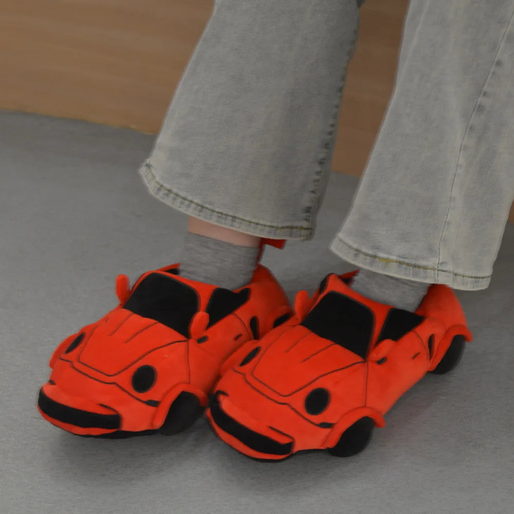 Newest Highland Cow Car Sports Car Slippers Can Be Used as High-quality Plush Toys for Car Enthusiast Gift