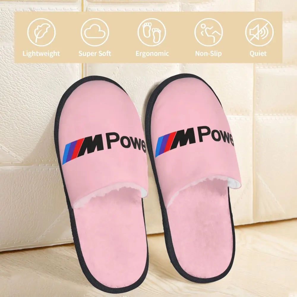 Custom M Performance Poweres Soft Memory Foam House Slippers Women Sport Car Cozy Warm Anti-Skid Slipper