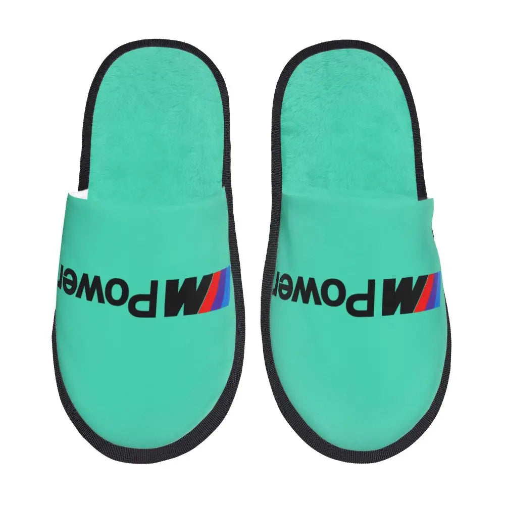 Custom M Performance Poweres Soft Memory Foam House Slippers Women Sport Car Cozy Warm Anti-Skid Slipper