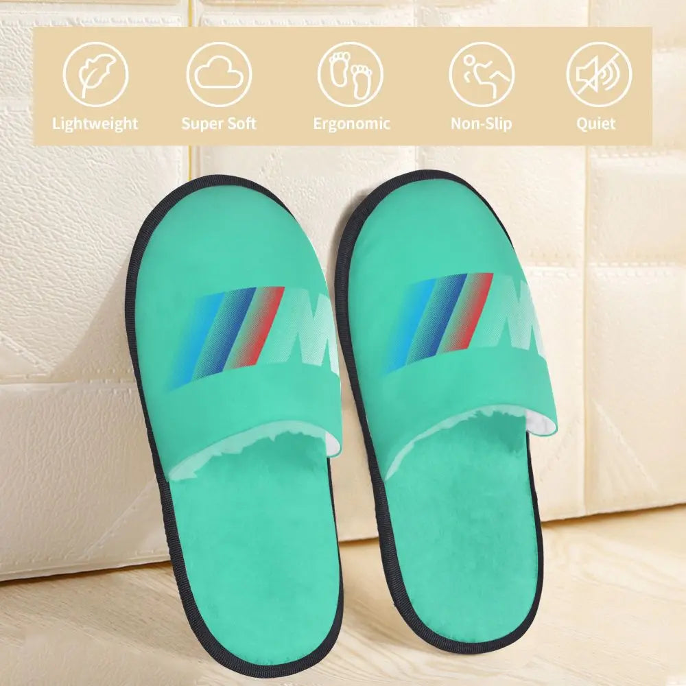 Custom M Performance Poweres Soft Memory Foam House Slippers Women Sport Car Cozy Warm Anti-Skid Slipper