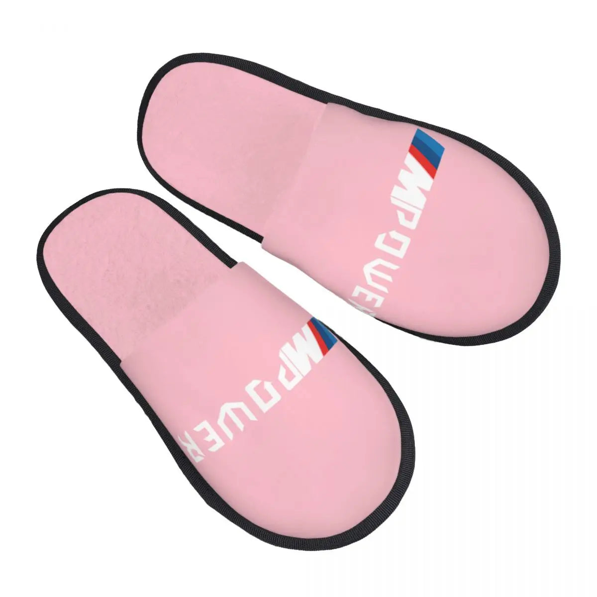 Custom M Poweres Sport Car Guest Slippers for Bathroom Women House Slipper