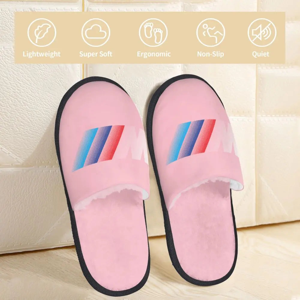 Custom M Performance Poweres Soft Memory Foam House Slippers Women Sport Car Cozy Warm Anti-Skid Slipper