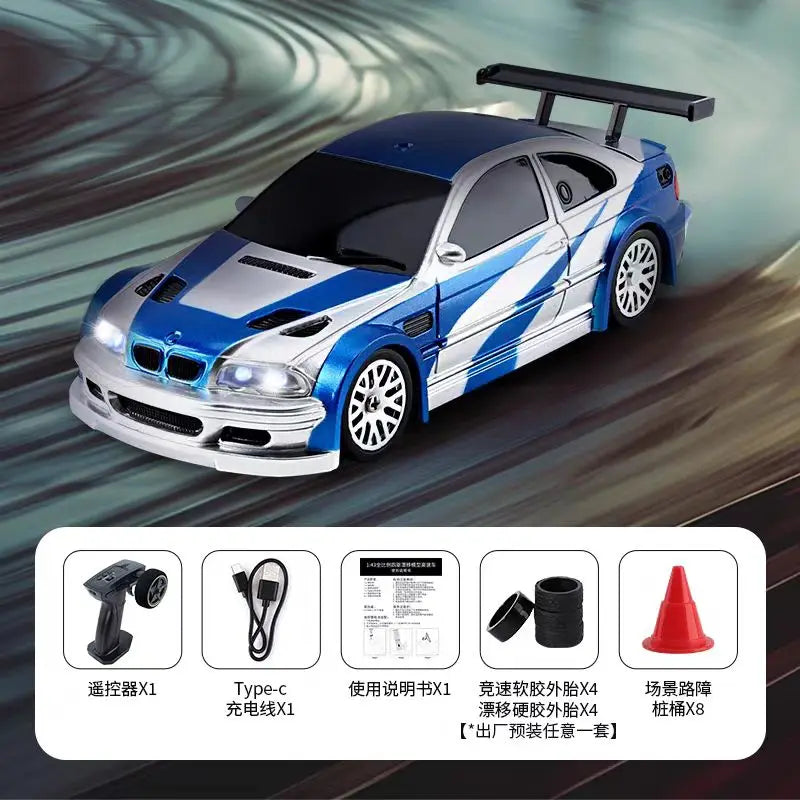 Wireless Remote Control 1: 43 Mini 4wd Drift Remote Control Car Full Scale Professional Rc Racing Boy High Speed Remote Vehicle