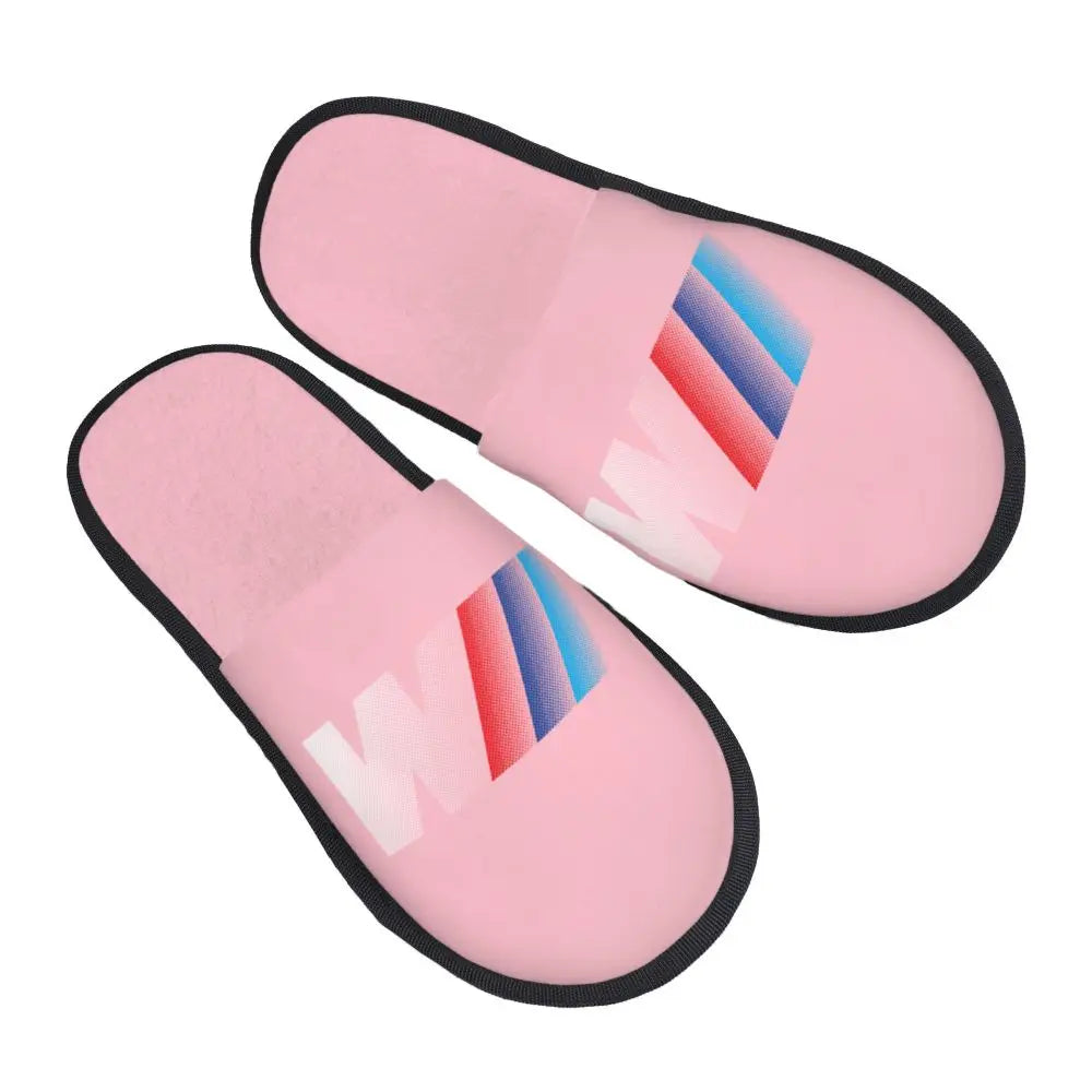 Custom M Performance Poweres Soft Memory Foam House Slippers Women Sport Car Cozy Warm Anti-Skid Slipper