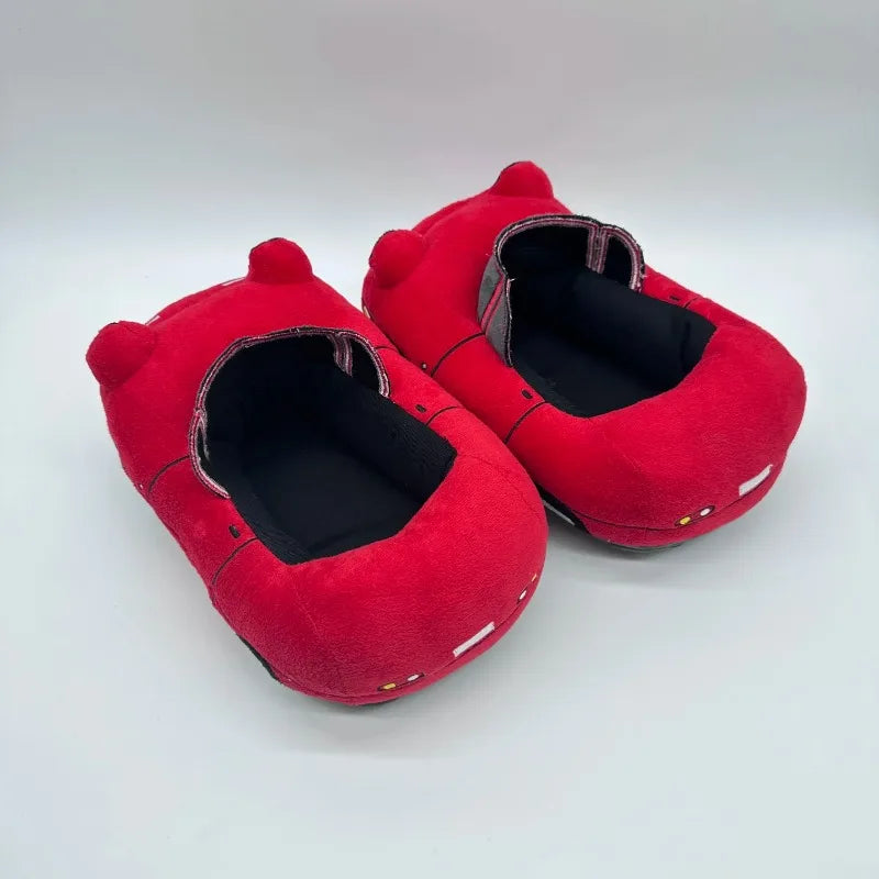 One Mazda Plush Sports Car Slippers for Woman, Red Car Slippers, Cute Slippers, Home Furnishings, Holiday Gift, High Quality