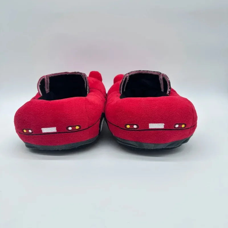 One Mazda Plush Sports Car Slippers for Woman, Red Car Slippers, Cute Slippers, Home Furnishings, Holiday Gift, High Quality