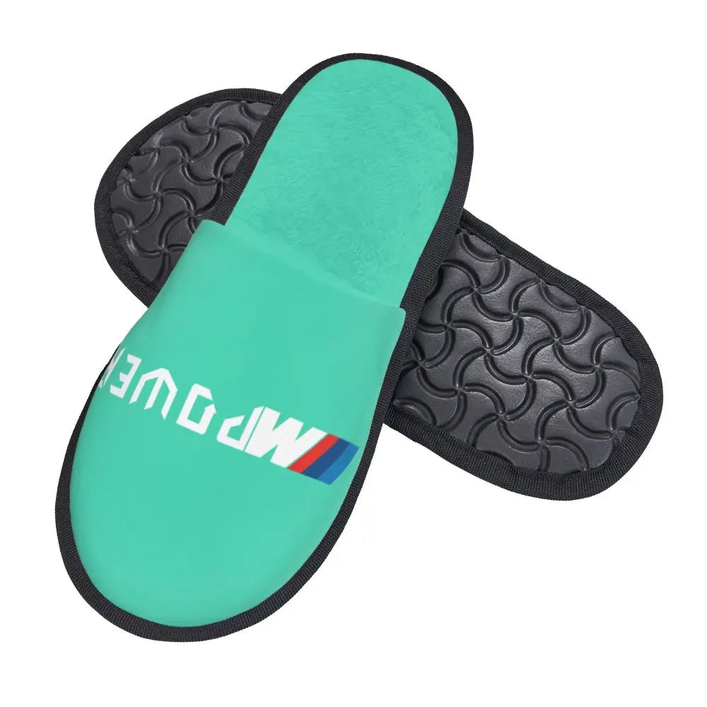 Custom M Performance Poweres Soft Memory Foam House Slippers Women Sport Car Cozy Warm Anti-Skid Slipper