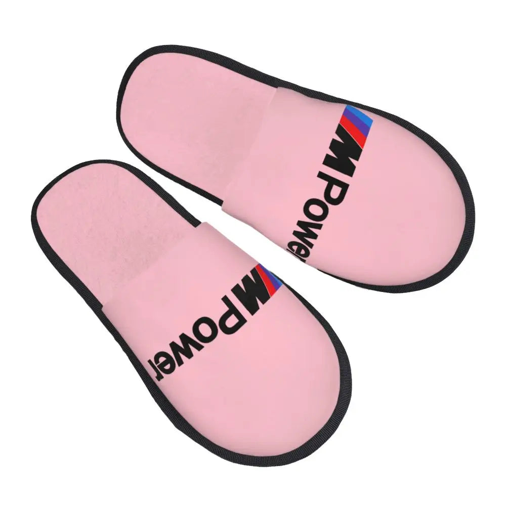 Custom M Performance Poweres Soft Memory Foam House Slippers Women Sport Car Cozy Warm Anti-Skid Slipper