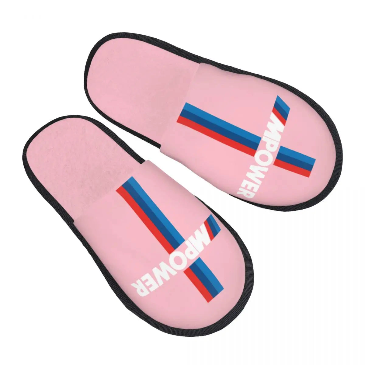 Custom M Poweres Sport Car Guest Slippers for Bathroom Women House Slipper