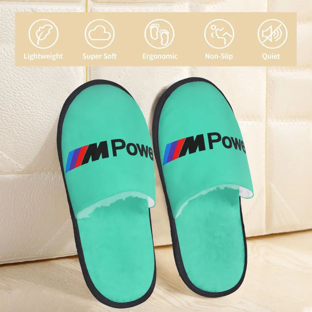 Custom M Performance Poweres Soft Memory Foam House Slippers Women Sport Car Cozy Warm Anti-Skid Slipper