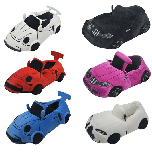 Newest Highland Cow Car Sports Car Slippers Can Be Used as High-quality Plush Toys for Car Enthusiast Gift