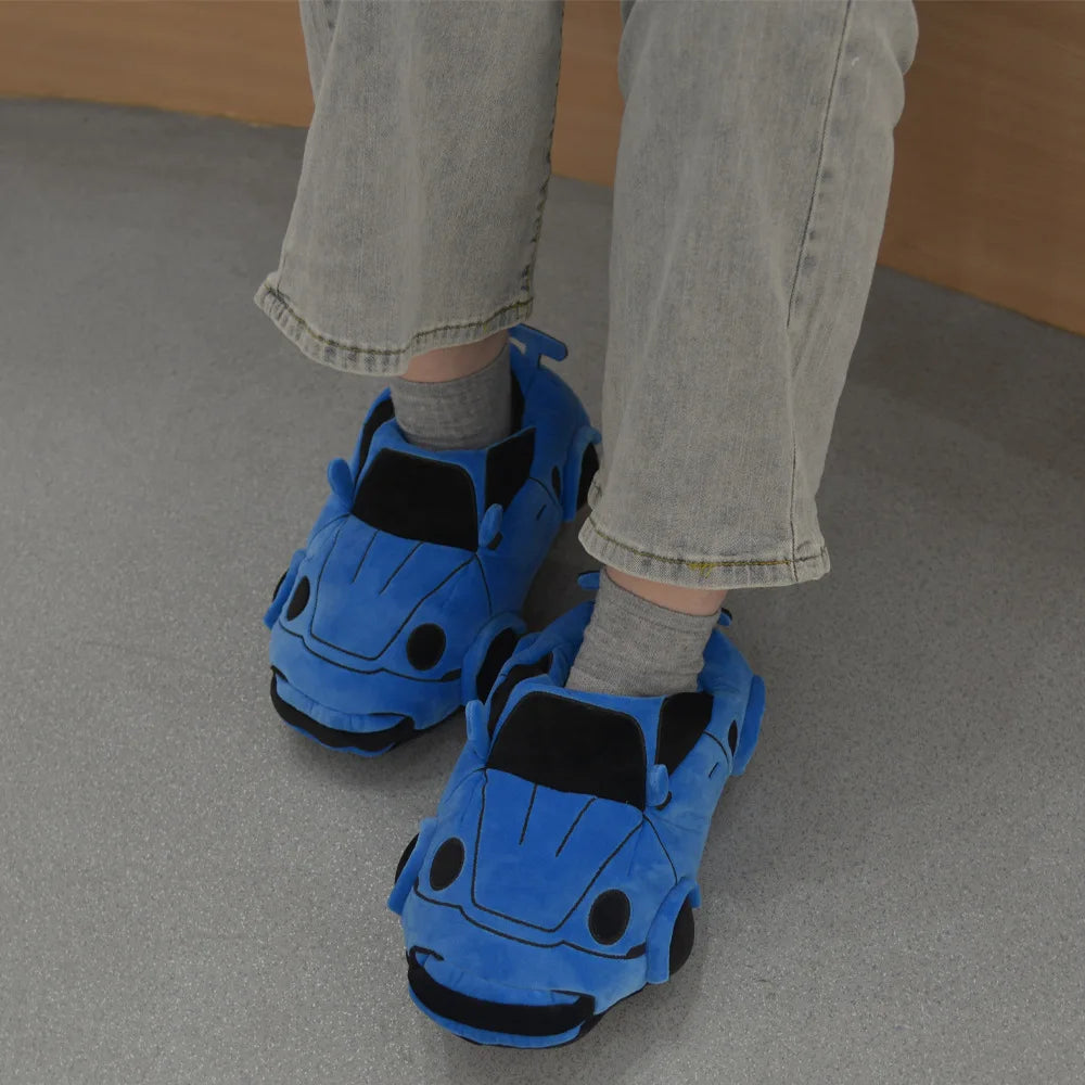 Newest Highland Cow Car Sports Car Slippers Can Be Used as High-quality Plush Toys for Car Enthusiast Gift