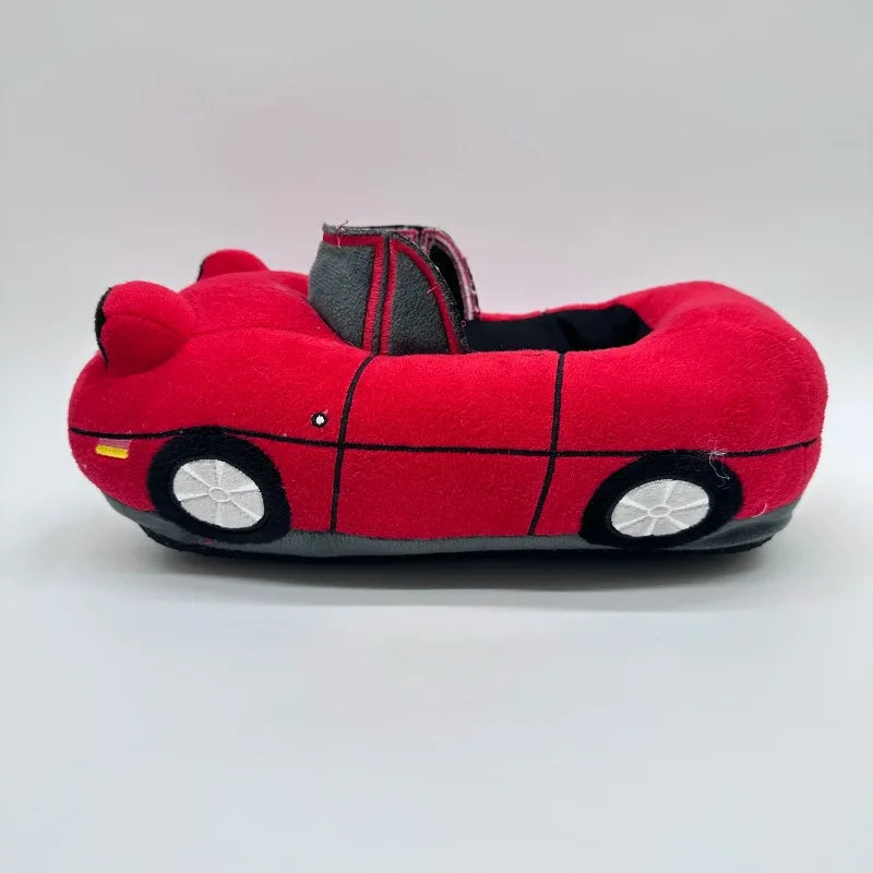 One Mazda Plush Sports Car Slippers for Woman, Red Car Slippers, Cute Slippers, Home Furnishings, Holiday Gift, High Quality