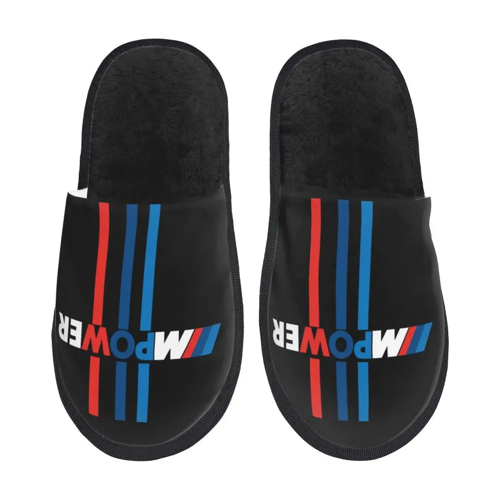 Custom M Performance Poweres Soft Memory Foam House Slippers Women Sport Car Cozy Warm Anti-Skid Slipper