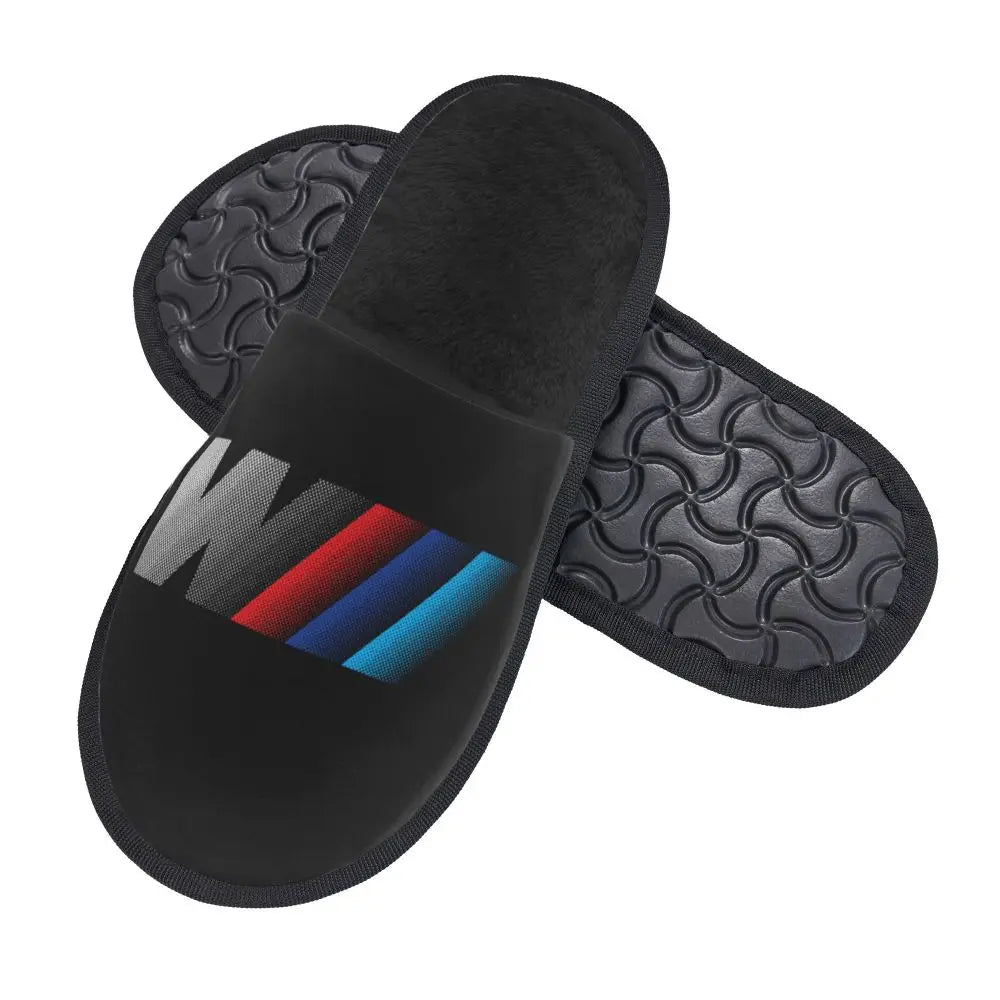 Custom M Performance Poweres Soft Memory Foam House Slippers Women Sport Car Cozy Warm Anti-Skid Slipper