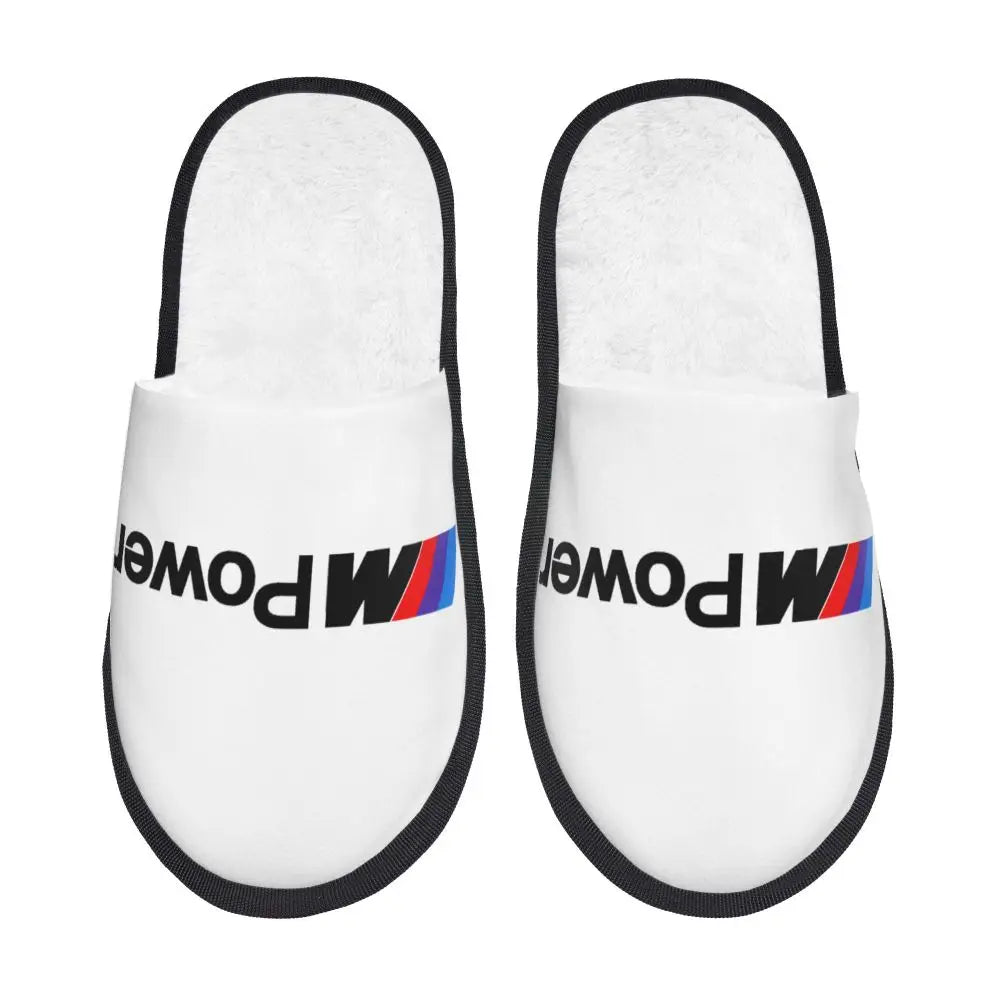 Custom M Performance Poweres Soft Memory Foam House Slippers Women Sport Car Cozy Warm Anti-Skid Slipper