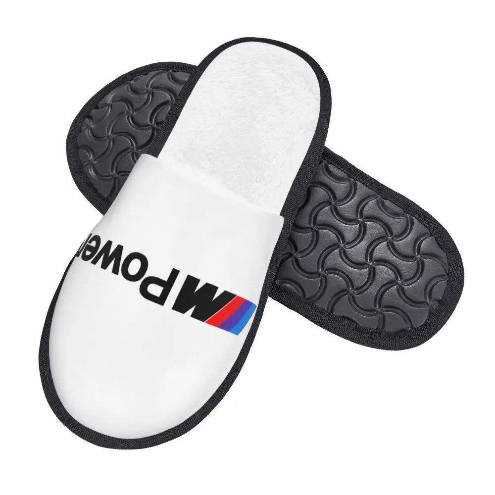 Custom M Performance Poweres Soft Memory Foam House Slippers Women Sport Car Cozy Warm Anti-Skid Slipper